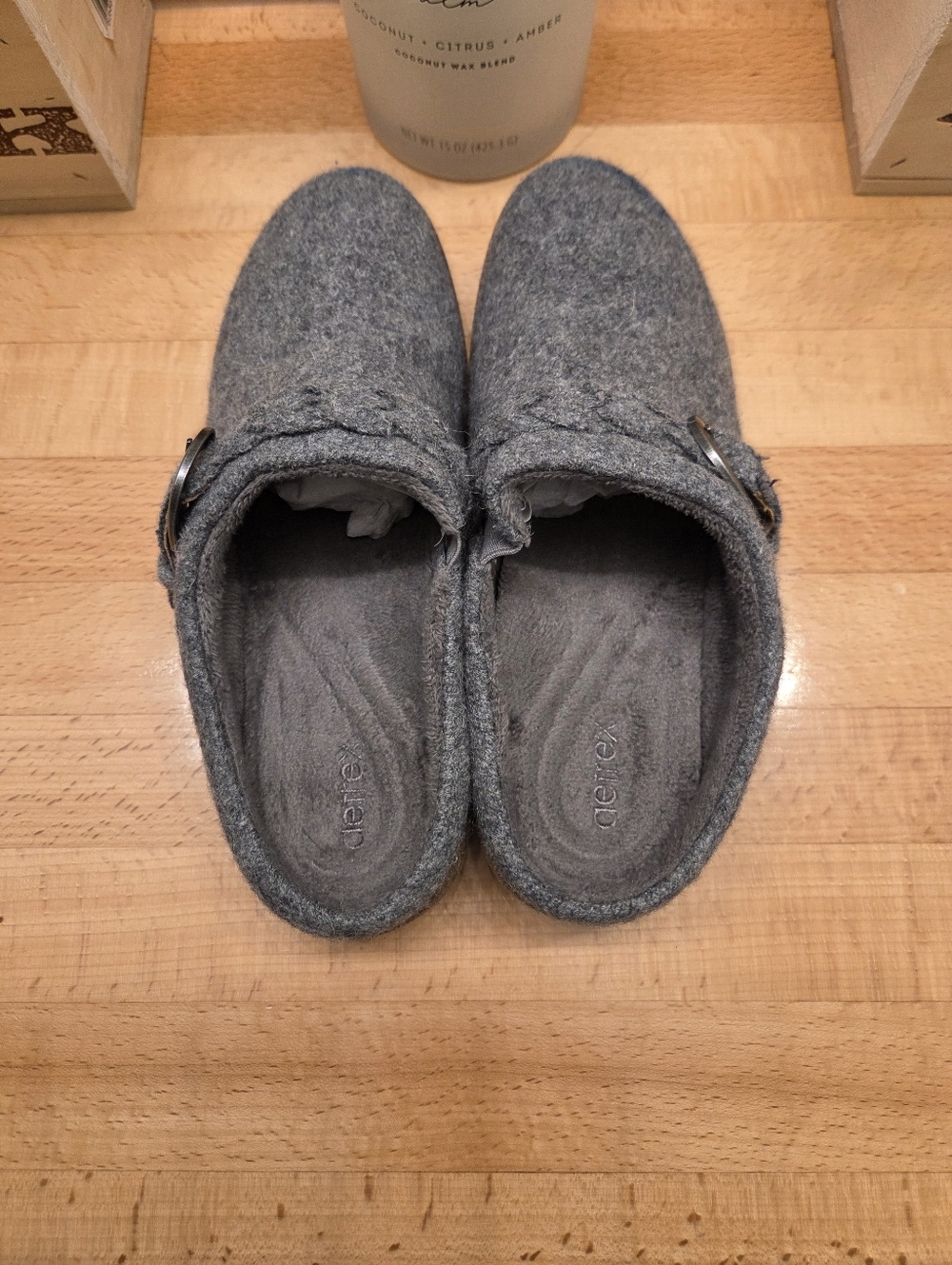 Aetrex Women's Libby Wool Clogs Comfort Shoes Gray Size 7 - Picture 7 of 9